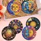 8 Pcs Diamond Art Coasters Kit for Adults - Sun and Moon Painting Set With Holder Cork Pads - DIY Dots Painting Crafts for Beginners